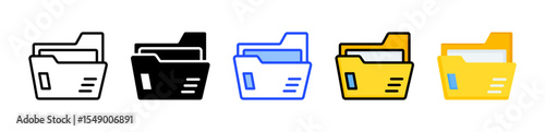 Folder Icon Collection With Multiple Styles