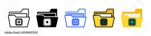 Ai Folder Icon Collection With Multiple Styles