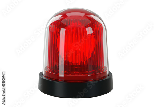 Konstfotografi Isolated Red Emergency Flasher for Urgent Notifications