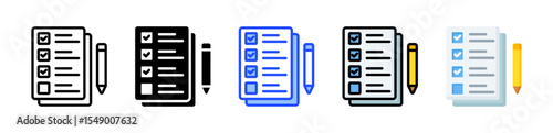 Completed Tasks Icon Collection With Multiple Styles