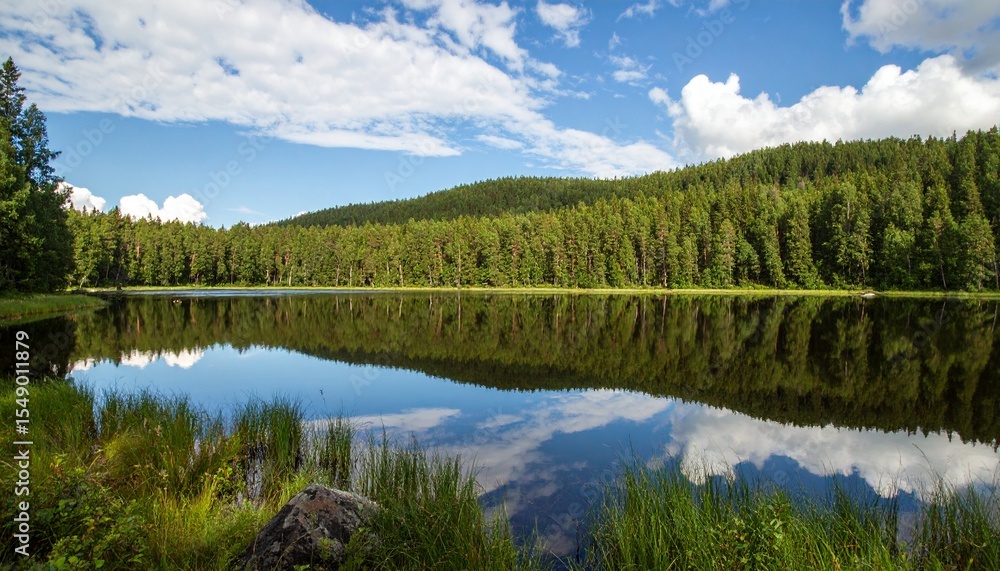 Serene Forest Lake Reflection A Stunning Nature Scene Serene Forest Lake Reflection A Stunning Nature Scene
