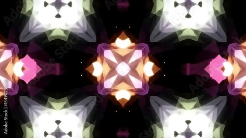 Abstract geometric pattern, dark background, repeating design, textile print