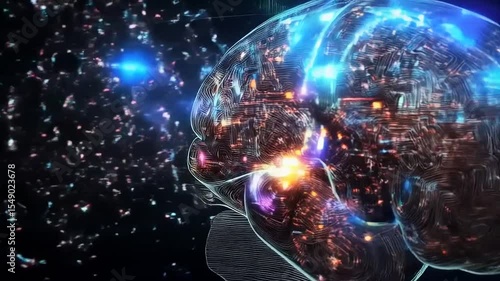 Wallpaper Mural Digital Brain: Neural Network Visualization Torontodigital.ca