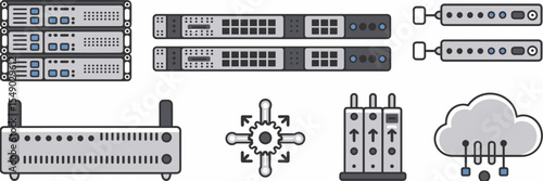 System interface with advanced networking and server icons – Ideal for tech tutorials, cloud service branding, or digital infrastructure guides