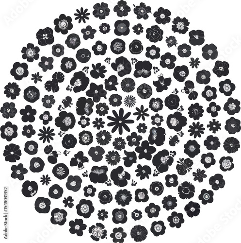 Abstract black and white seamless pattern with white dots, perfect for a vector or illustration design featuring football, soccer balls, or animal paw prints