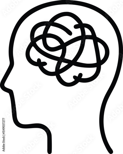 Scribble human head icon