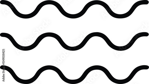 Waves icon. Sea flowing sign.