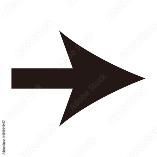 シンプル 矢印 単体 黒