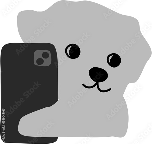 cute little dog selfie meme