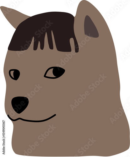 puppy with bangs hair meme