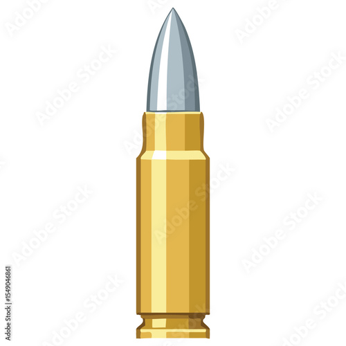 Minimal Vertical Bullet Icon in Gold for War and Shooter Games

