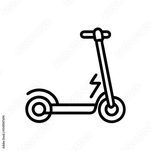 Modern Electric Scooter Icon Representing Sustainable Transportation and EcoFriendly Urban Mobility