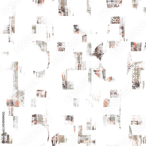 seamless pattern of old houses
