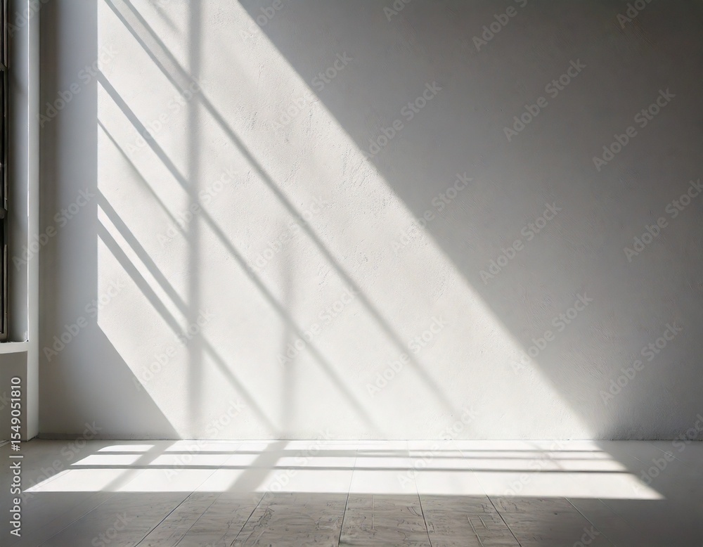 Obraz premium Minimal abstract light gray background for product presentation. Soft shadow and light from 