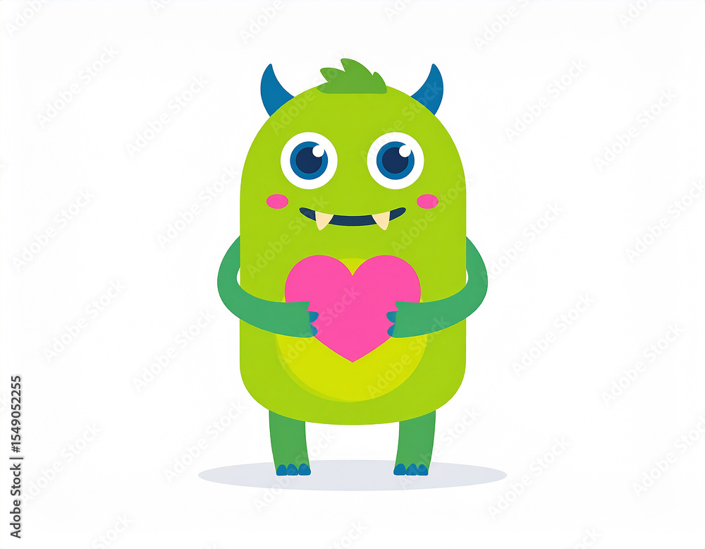Fototapeta premium Adorable Creature with Heart