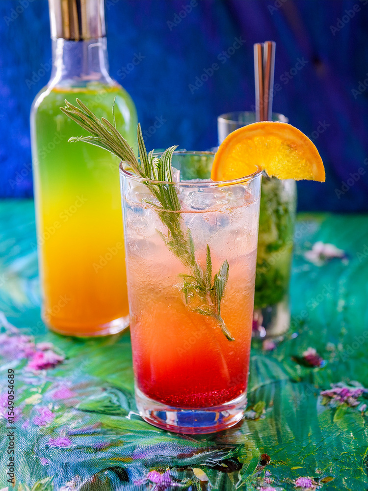 Fototapeta premium a visually appealing drink, just like their alcoholic counterparts. While specific recipes vary, the fundamental steps and techniques are quite consistent. Here's a detailed