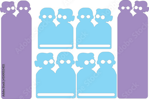 Dzień babci i dziadka zakładki do książek, ploter laserowy 