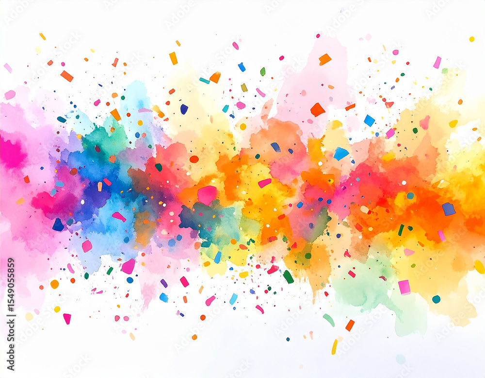 Obraz premium Celebration Burst with Colorful Pieces