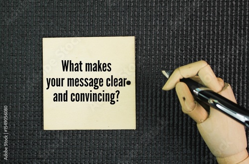 Canvas Print Question words What makes your message clear and convincing? It avoids jargon and ambiguity, uses concise language, and presents information in a way that resonates with the audience