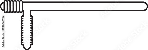 Line Art Illustration of a Baton