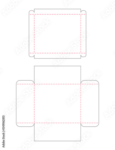 Box packaging die cut template design. 3d mock-up