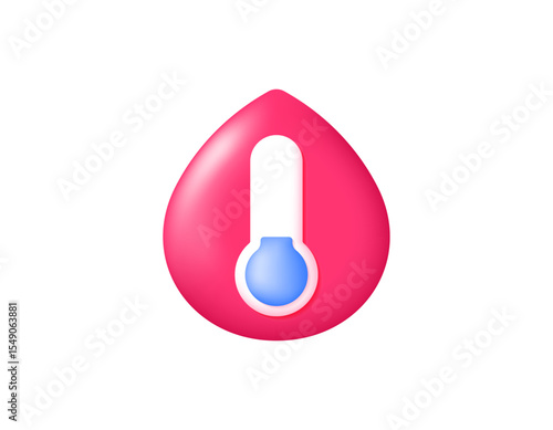 low blood pressure or hypotension concept. lack of blood or anemia. illustration of blood symbol with indicators. drop of blood. health and condition. symbol or icon. minimalist 3d style design