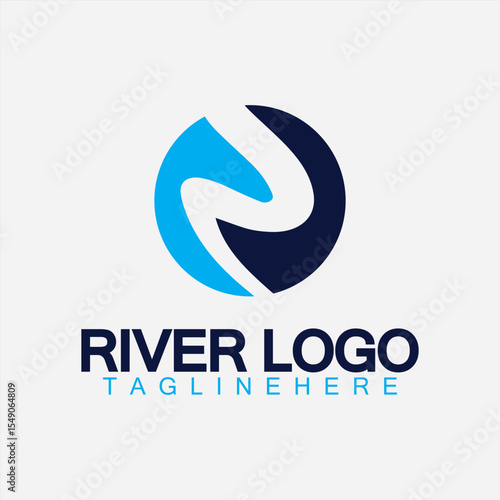 Logo of river, creek, river bank and water flow. Free Download Logo of river, creek, river bank and water flow. - GFXLoad
