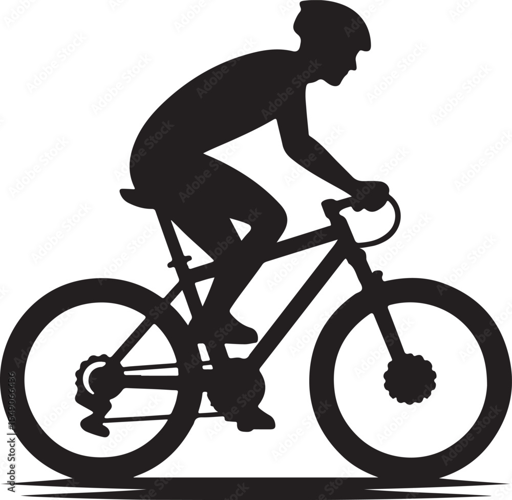 Obraz premium A silhouette Bicycle man vector