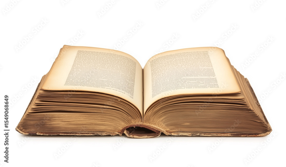 Fototapeta premium open book isolated on white background