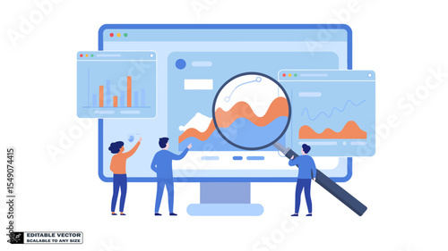 Business Insights and Data Analytics Icon Set – Vector Symbols for Market Research, Strategy & Reports