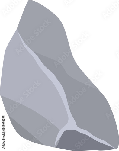 Gray stone featuring a pointed tip, resembling a mountain peak, symbolizes growth, strength, and stability while embodying the journey of reaching new heights and aspirations