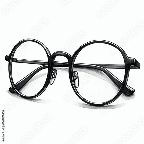 Onyx Gleam Black eyeglass frames isolated watercolor vector illustration svg