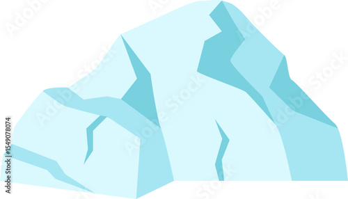 Iceberg floating in arctic waters highlights the pressing issues of global warming and climate change, posing significant threats to polar wildlife and fragile ecosystems