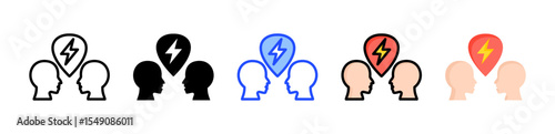 Conflict Resolution Icon Collection With Multiple Styles