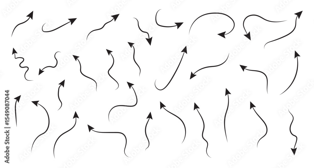 Hand Drawn Arrow Vector icon Set. Black Directional Icons and Abstract Navigation Symbols. Eps 10 Hand Drawn Arrow Vector icon Set. Black Directional Icons and Abstract Navigation Symbols. Eps 10