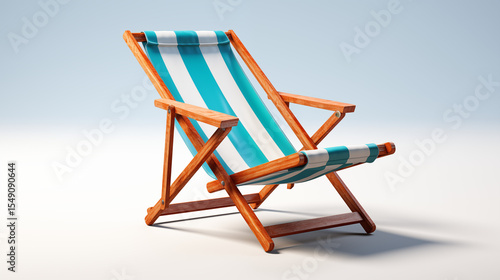 beach chair on white background
