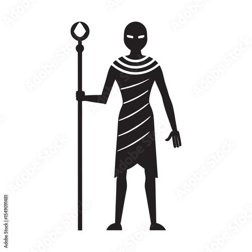 Ptah Egyptian Creator With Mummy Wraps