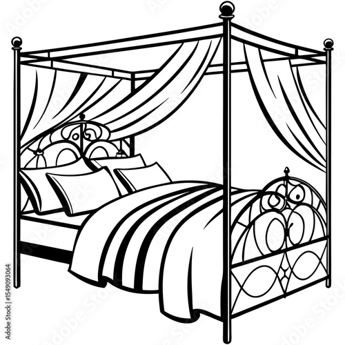 vector illustration of a bedroom