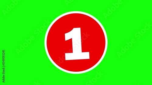 5 Seconds countdown timer Green screen, 5 seconds timer animation green screen, Digital countdown animation