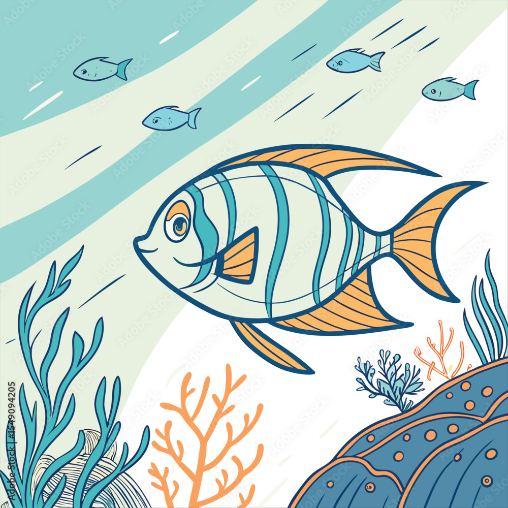 Naklejka premium Sea food artwork. Canned fish artwork. Sardines fish artwork for t shirt print, poster, sticker fish vector