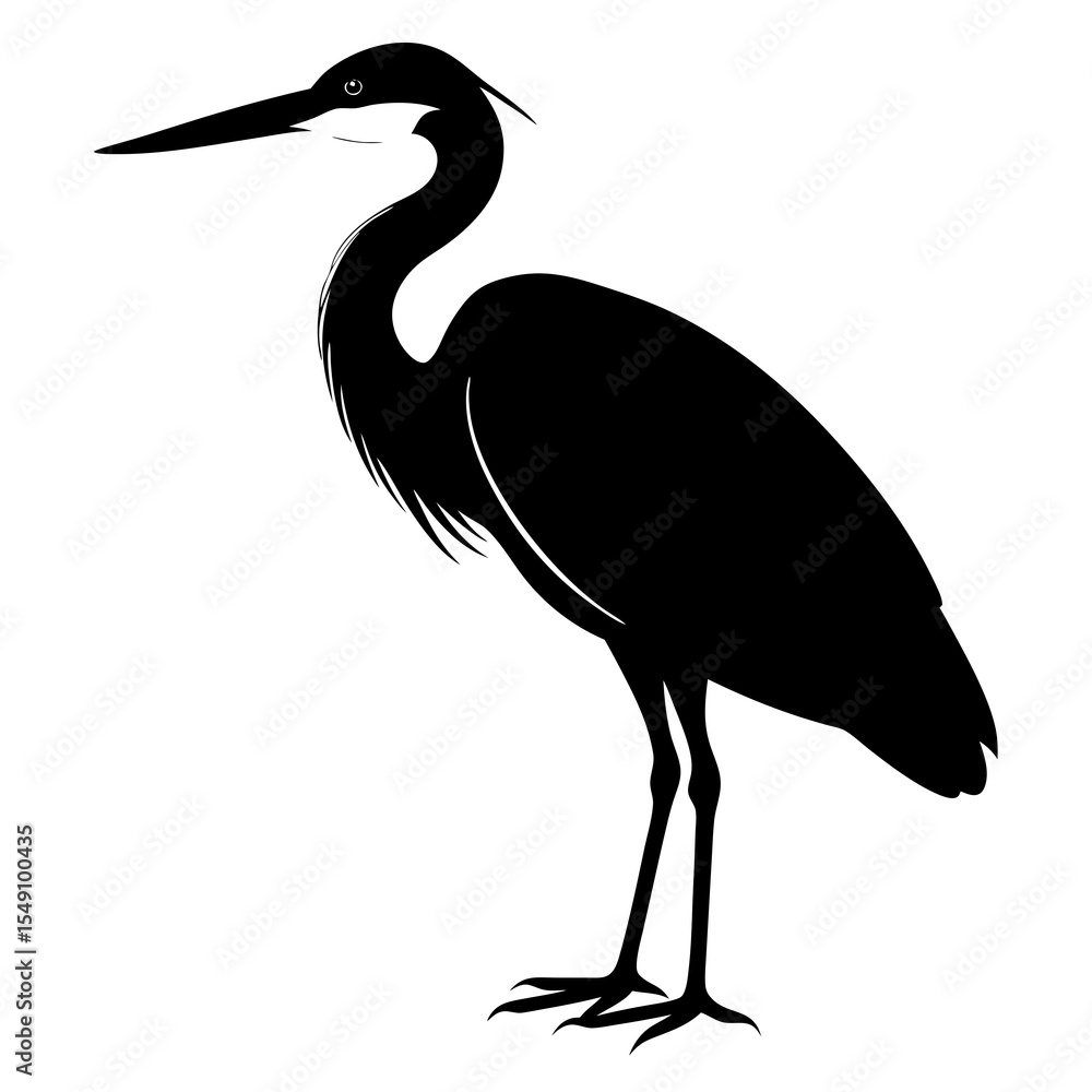 Fototapeta premium heron on a black background