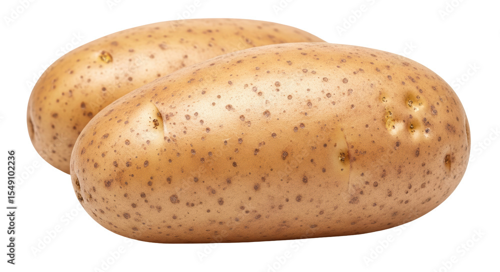 Isolated Two Brown Potatoes Isolated Two Brown Potatoes