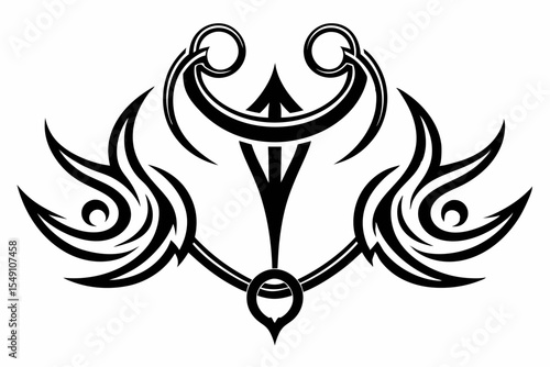 Colorful vector illustration of a raw steak featuring marbled red meat and white fat details in a cartoon style.