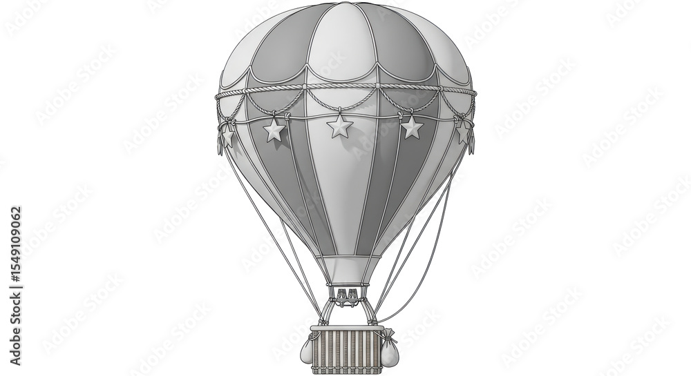 Fototapeta premium Isolated Hot Air Balloon Vintage