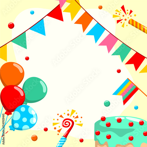  colorful birthday decoration template background