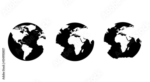 Evolution of earth silhouette: global concept for educational and design use vector illustration
