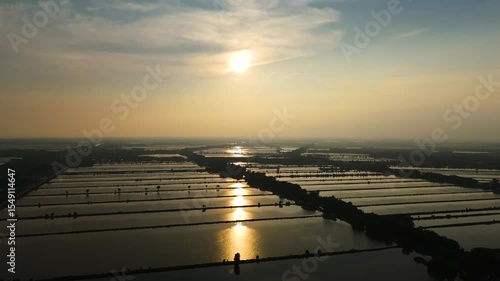 Skyview in the countryside with the village villagers mountain forest waterfall by drone