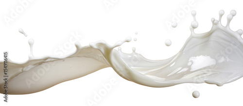 milk splash on white background