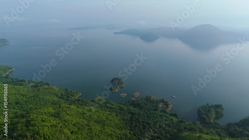 Wallpaper Mural Skyview in the countryside with the village villagers mountain forest waterfall by drone Torontodigital.ca
