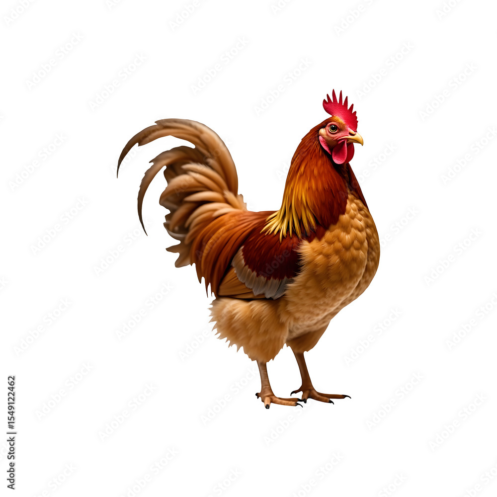 Fototapeta premium rooster isolated on white background